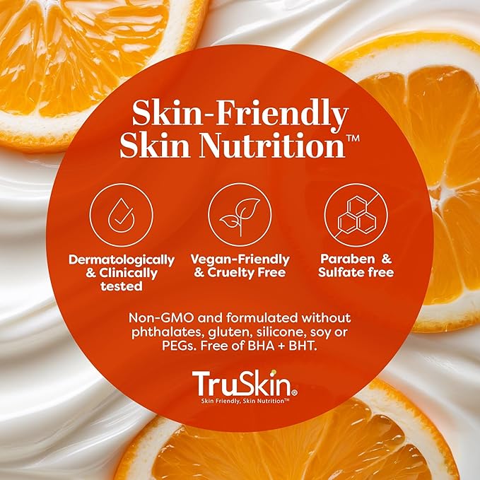 TruSkin Vitamin C Face Cream – Brightening & Hydrating Daily Moisturizer with Vitamin E, B5, Jojoba Oil & Green Tea – Smooth, Radiant-Looking Skin, 4 Fl Oz (Pack of 2)