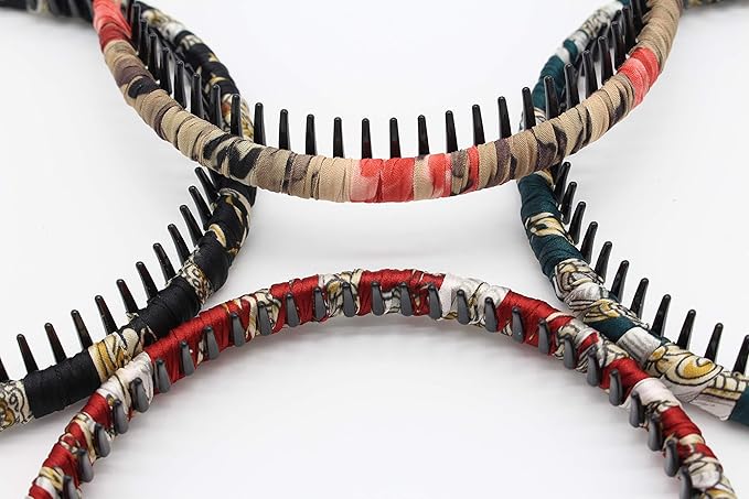 boho hair band headbands for women/Girls teeth Comb Hair Accessories Non-slip hairband Resin hair hoop (4 PCS)