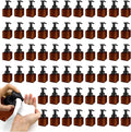 8.5 oz Foaming Soap Dispenser Plastic Foaming Pump Bottle, Refillable Dispenser with Plastic Pump, Empty Hand Bottles for Liquid Soap, Shampoo, Bathroom,Hotel,Restaurant (60, Brown)