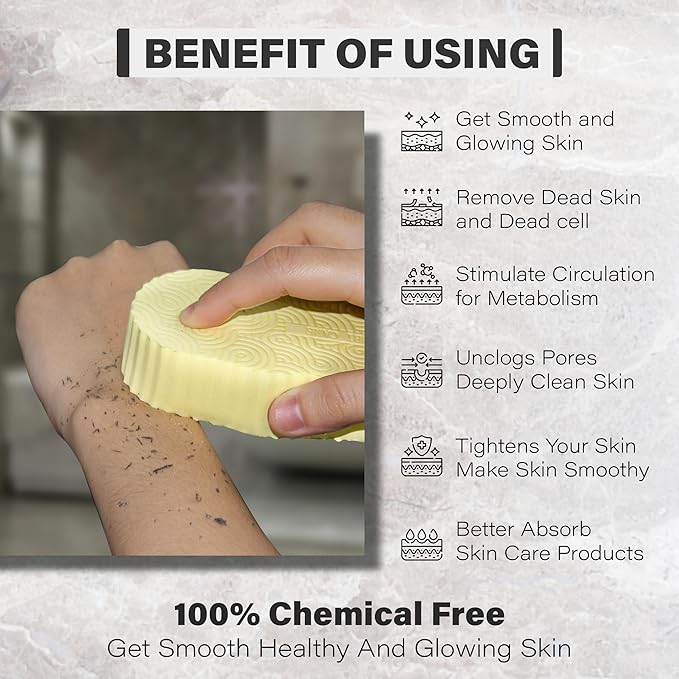 Magic Exfoliating Bath Sponge (2 pcs), 3D Super Soft Exfoliating Bath Sponge, Skin Friendly and Reusable for Adults Children and Pregnant Women Alternative to exfoliating Gloves