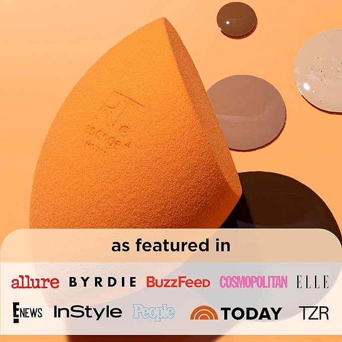 Real Techniques Ultimate Makeup Sponge Trio, Makeup Blending Sponges, For Liquid, Cream, & Powder Products, Powder & Foundation Sponges, Mini Makeup Sponge, Latex-Free Foam, Travel-Friendly, 3 Count