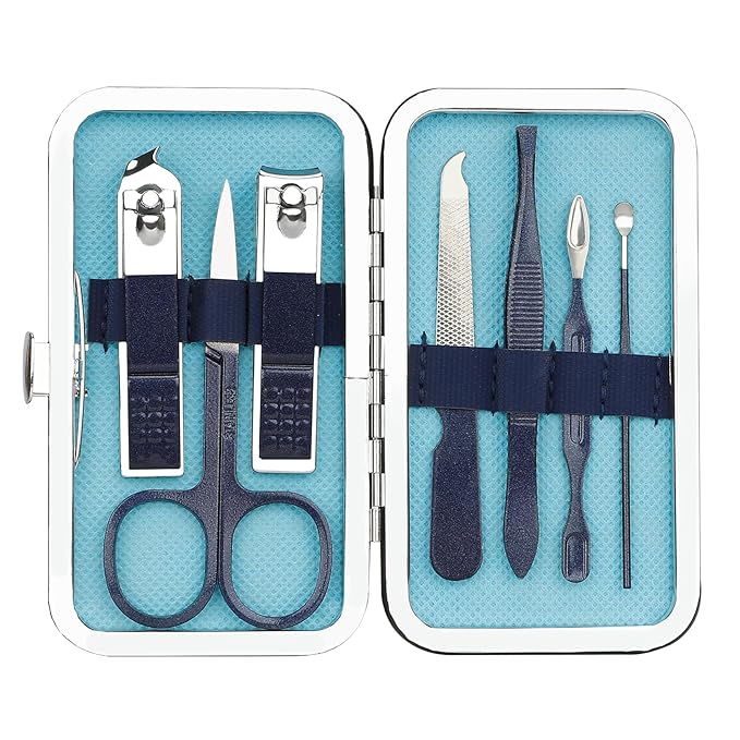 Nail Kit,Travel Essentials,Manicure Kit,Nail Clippers for Men,Nail Clipper Set,Mens Grooming Kit,Gifts for Husband,Nail Accessories,Manicure Tools,Manicure and Pedicure Kit,Mens Manicure Set