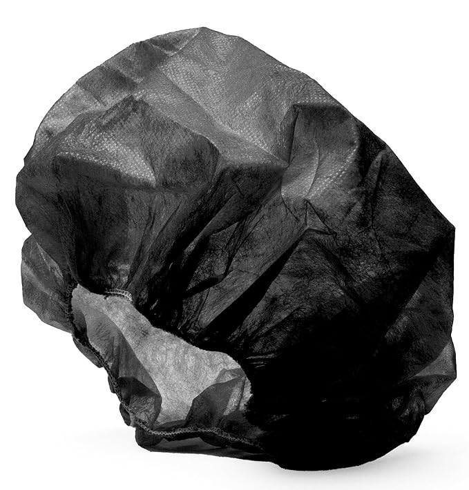 21" Hair Net Disposable Bouffant Caps |CASE OF 1000, Black| Hairnets, Non-Woven, Non-Pleated Hair Cover |for Medical, Lab, Nurse, Tattoo, Food Service, Hospital, Cooking- Size 21" Black