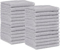 Amazon Basics Fast Drying Cotton Washcloths for Bathroom, Machine Washable, Extra Absorbent, 12 x 12 in, Gray, (Pack of 144)