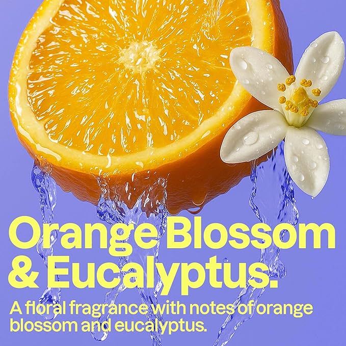 ATTITUDE Body Wash, EWG Verified Shower Gel, Dermatologically Tested, Plant and Mineral-Based, Vegan Personal Care Products, Orange Blossom & Eucalyptus, 32 Fl Oz