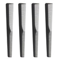Premium Carbon Fiber Barber Combs - 4 Pack - Heat Resistant Barbers Comb, 7.3 Inch - Ideal for Home and Professional Use, Taper