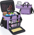 GMAK Pet Grooming Bag, Dog Grooming Tote Bags Supplies Organizer Case Pets Tools Organizer Tote for Dog Cat Grooming Tool Kit and Accessories, Purple(Bag Only)