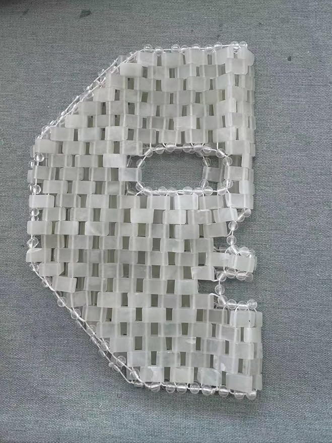 Natural Jade Sleep Mask Facial Eye Cooling Stone for Puffy Eyes Dark Circles