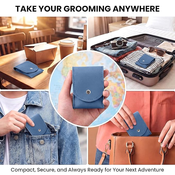 Portable Manicure Kit for Women and Men, 5 PCS/Set Professional Nail Clipper Set Stainless Steel Manicure Pedicure Kit with Nail File and PU Leather Case, Grooming Tools for Home Travel