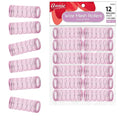 Annie Wire Mesh Rollers – Large 1 1/8 Inch Hair Curlers for Voluminous Curls & Waves, Heatless Styling Tools for All Hair Types – 12 Count (Pink)