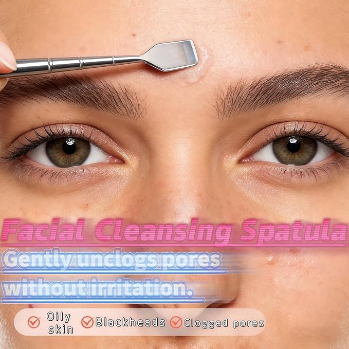 3 Pack Pimple Popper Tool, Extraction Tools for Estheticians, Blackhead Remover Tools, Skin Care Tools Set, Skin Spatula, Pimple Popper for Cleaning Forehead Nose Blackhead Gunk Oil Acne