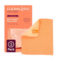 Cleanlogic Bath & Body Exfoliating Dual-Texture Face Cloths, 3 Pack, Premium Quality Facial Wash Cloths for Cleansing Sensitive Skin