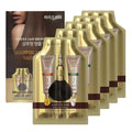 Instant Hair Dye Shampoo Ampoule, Permanent Hair Color Dye - Paraben-Free, 5-Minute Easy and Fast Coloring, Keratin & Collagen, Made in Korea (Dark Brown)