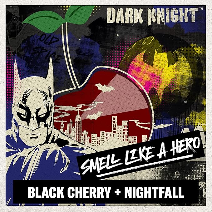 Old Spice Body Wash for Men, Batman: Dark Night, 3X Defense, 24/7 Shower Fresh with Lasting Scent, Cleansing 2-in-1 Body & Face Wash, Smell Like a Hero, Black Cherry and Nightfall Scent, 24 oz