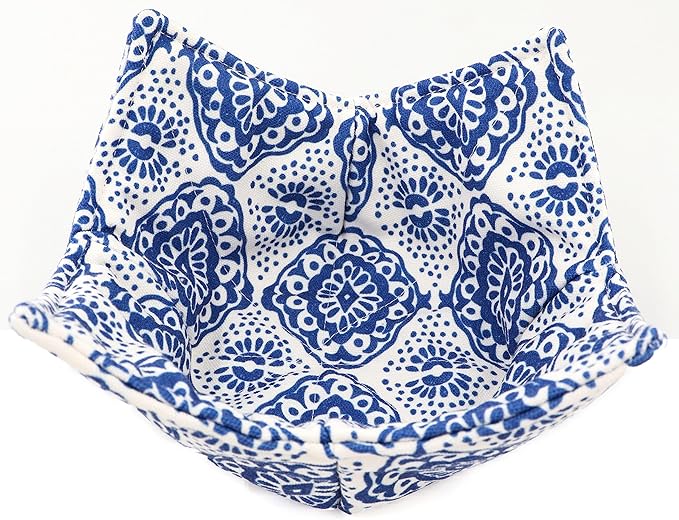 Cotton Microwavable Bowl Cozy, Microwave-Safe Hot Bowl Holders, Soup Bowl Cozy Bowl Hot Pads (A)