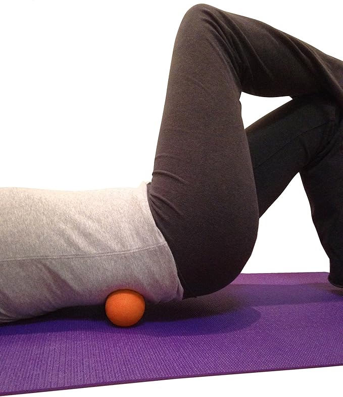 Kieba Massage Lacrosse Balls for Myofascial Release, Trigger Point Therapy, Muscle Knots, and Yoga Therapy. Set of 2 Firm Balls (2 Orange)