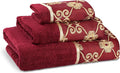 Zahari Home Elegant Rose Classic Luxury Bath Towel Set - 3 Piece Towel Set - Bath Towel, Hand Towel and Wash Towel for Contemporary Bathroom Decor