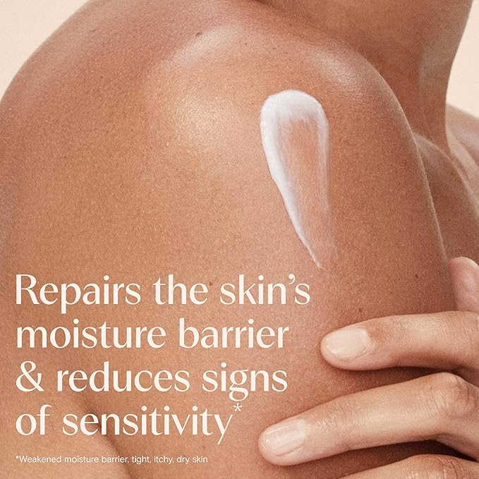 Aveeno Skin Relief Moisturizing Lotion Heals Very Dry, Sensitive Skin, Fast-Absorbing Body Lotion with Soothing Triple Oat & Shea Butter Formula, Fragrance Free, Non-Comedogenic, 12 fl. oz