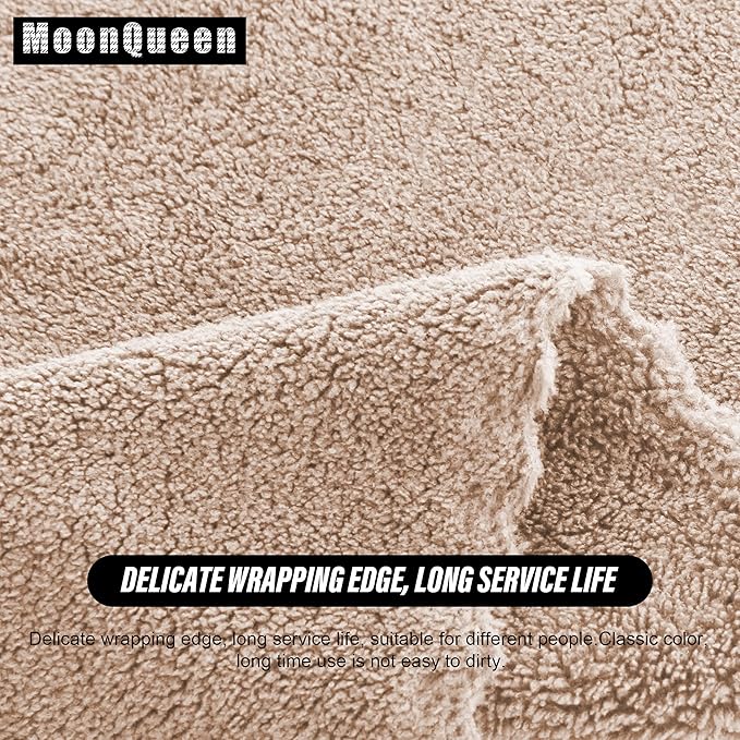 MOONQUEEN Ultra Soft Premium Washcloths Set - 12 x 12 inches - 24 Pack - Quick Drying - Highly Absorbent Coral Velvet Bathroom Wash Clothes - Use as Bath, Spa, Facial, Fingertip Towel (Brown)