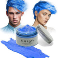 Temporary Blue Hair Color Wax 4.23 oz, Instant Natural Hairstyle Cream Dye, Washable Styling Pomades, Disposable Coloring Mud for Women Youth Men, Party Cosplay DIY Halloween
