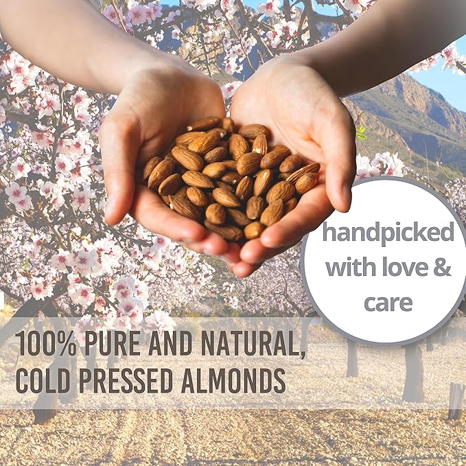 Essentially KateS Sweet Almond Oil 33.8 Fl Oz - Pack of 2 x 16.9 Fl Oz - 100% Pure and Natural - Conditioning, Moisturizing & Nourishing - No Greasy Feel - A Natural Vit. E source