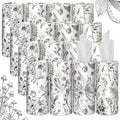 Zonon 16 Pcs Vintage Floral Round Tissues Box Car Holder with Facial Tissue Bulk Black Flower Travel Tubes for Car with 50 Sheets Christmas Cylinder Face Towel Fit for Cup Holder Round Container