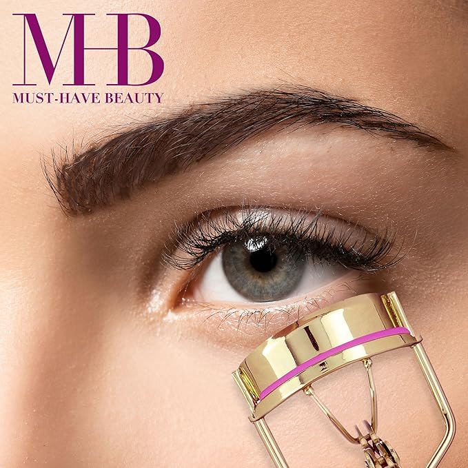 Eyelash Curler - 1pc Ombre Metallic Pink Gold Precision Lash Curler, Comfort Grip Lash Curler | Pro Beauty Tools for Effortless Eyelash Curling