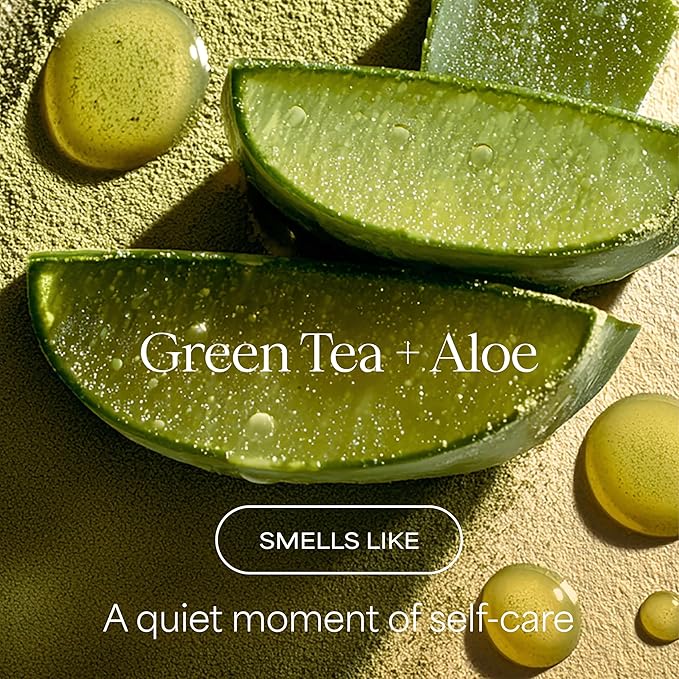 RAW SUGAR Green Tea Aloe Soother Gentle & Hydrating Body Wash, 20 Fl Oz (Pack of 1), Gentle & Soothing Bath & Shower Gel, Sensitive Skin-Friendly, Vegan, Formulated without SLS/SLES & Parabens