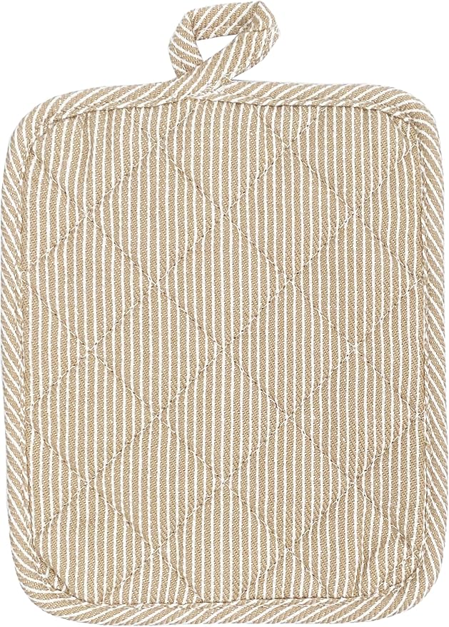 American Linen Pot Holders, Hot Pads, Table Pads for Kitchen and Dining Table, Non Slip Heat Resistant Hot Pot Holder (Beige, 8 Pack)