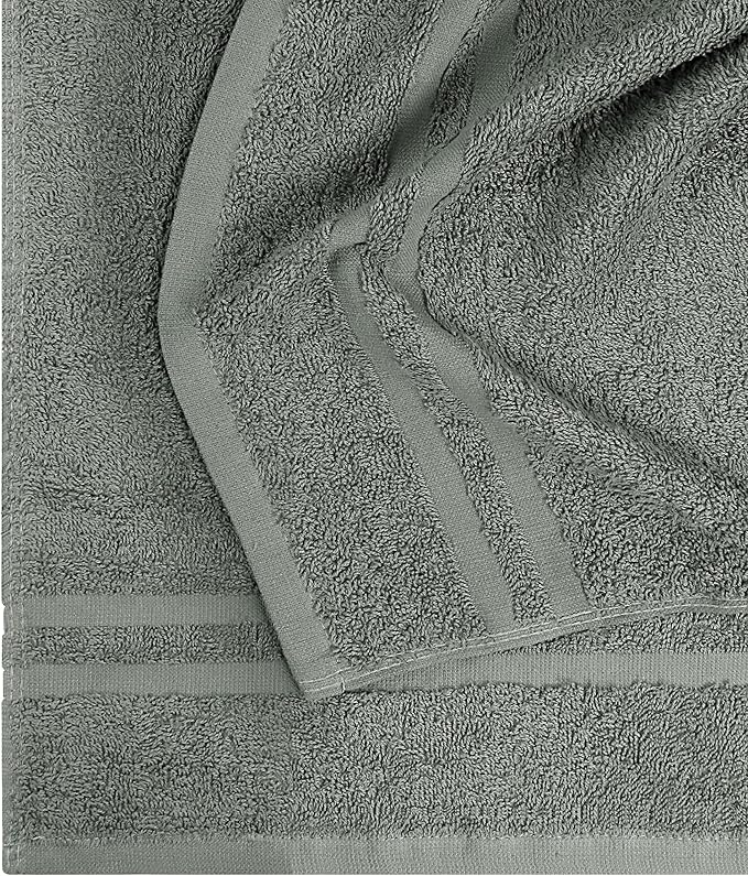Utopia Towels Cotton Bleach Proof Salon Towel 16 by 27 inches, Bleach Safe Gym 100% Cotton Hand Towel, 24 Pack, Grey