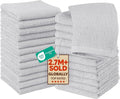 Utopia Towels 24 Pack Cotton Washcloths Set, 100% Ring Spun Cotton, Premium Quality Flannel Face Cloths, Highly Absorbent and Soft Feel Fingertip Towels, Silver