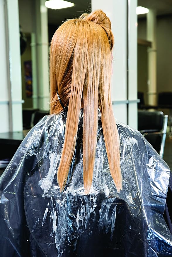 FRAMAR Backwards Bib Disposable Hair Cutting Capes Salon, Protects Clients, Disposable Salon Capes & Chair, Hair Dye Cape, Barber Cape – 50 bibs