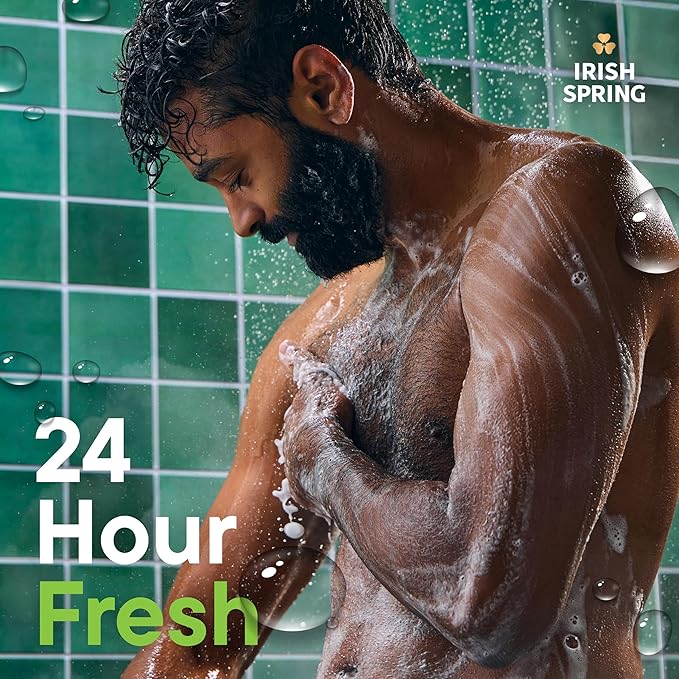 Irish Spring 5 in 1 Moisturizing Body Wash for Men, Shampoo, Conditioner, Body and Face Wash, and 24 Hour Deodorizer, Paraben-Free, Fresh Eucalyptus & Bergamot Scent, 20 fl oz