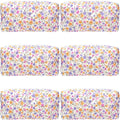 PAZIMIIK 6PCS Vintage Quilted Makeup Bag SET Cosmetic Pouch for Brushes Pencils and Travel Make Up Accessories for Women and Girls,Little flower