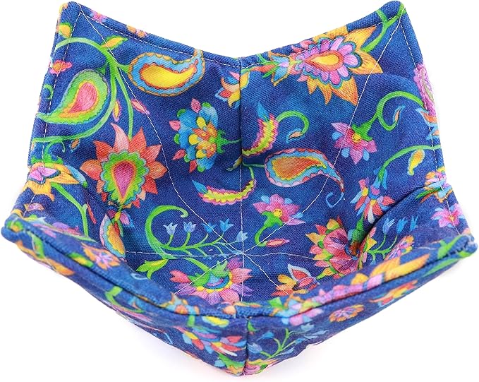 Cotton Microwavable Bowl Cozy, Microwave-Safe Hot Bowl Holders, Soup Bowl Cozy Bowl Hot Pads (I)