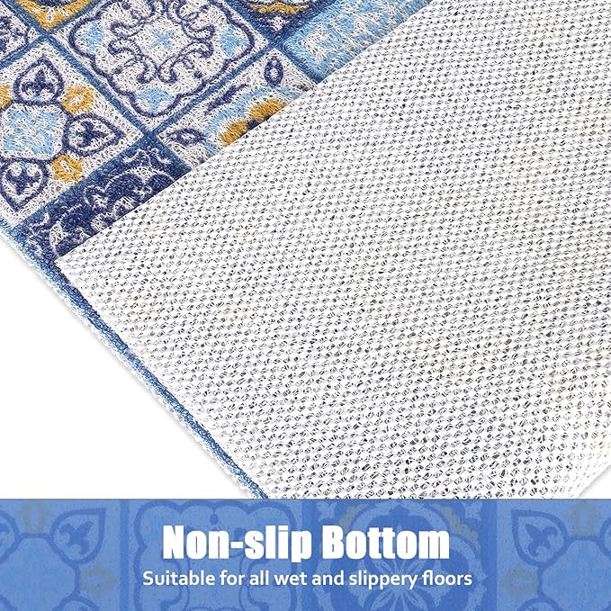 Shower Mat Bathtub Mat Non-Slip, 24x32 Inch, Soft Comfort Bath Mat with Drainage Holes, PVC Loofah Massage Bathmat for Shower, Tub, Bathroom, Wet Areas, Quick Drying