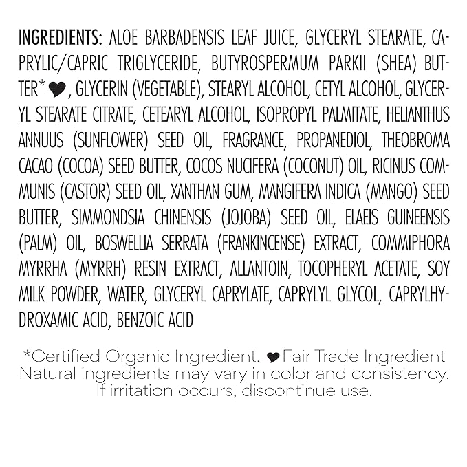 Nubian Heritage Body Lotion Raw Shea Butter for Dry Skin Paraben Free Body Lotion, 13 oz