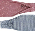 Maven Thread 4" Wide Workout Headbands for Women (2 Pack) – Non-Slip Sweatbands for Gym, Running & Yoga