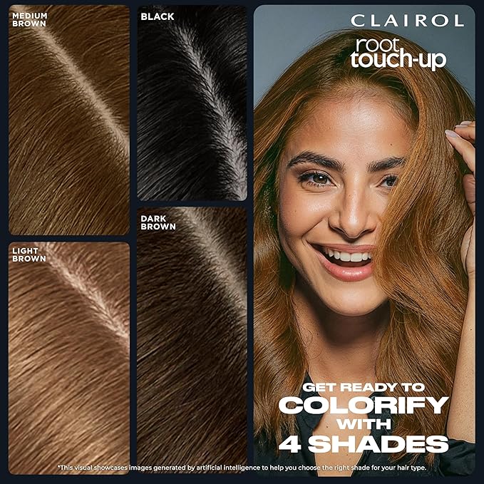 Clairol Root Touch-Up Temporary Concealing Powder, Medium Brown Hair Color, Pack of 3