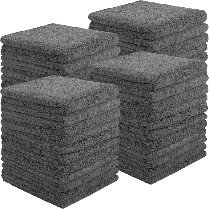 Shimeyao 26 Pcs Salon Bleach Proof Towels Highly Absorbent Hair Towels Hand Facial Cloths Bleach Resistant for Salon Barber Spa Beauty Bath Hair Stylist(Gray,18 x 30 Inch,Classic)