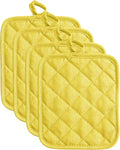 American Linen Pot Holders, Hot Pads, Table Pads for Kitchen and Dining Table, Non Slip Heat Resistant Hot Pot Holder (Sunshine, 4 Pack)
