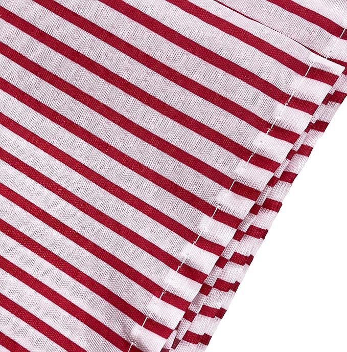 Betty Dain Seersucker Classic Barber Cutting/Styling Cape, Classic Seersucker Stripe, Soft, Machine Washable Nylon Fabric, Repels Hair, Snap Closure at Neck, Red/White Stripe, 45 x 54 inches