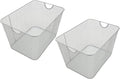 YBM HOME Kitchen Pantry Organizer Wire Basket for Shelves, Cabinets, Pantry, Countertop, Mesh Open Storage Bin Metal Basket for Organizing Food Supplies 14 x 10 x 9, Pack of 2, Silver