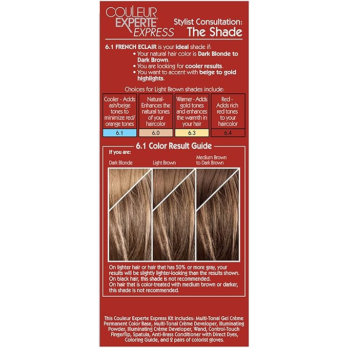 L'Oreal Paris Couleur Experte 2-Step Home Hair Color and Highlights Kit, French Éclair