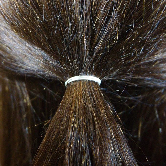 Amelia Beauty 500 Count Small Rubber Bands for Hair – ½" White - Made in USA - Recloseable Container - Mini Hair Elastics for Braids, Ponytails, Cornrows & Twists – Strong Hold Ponytail Holders