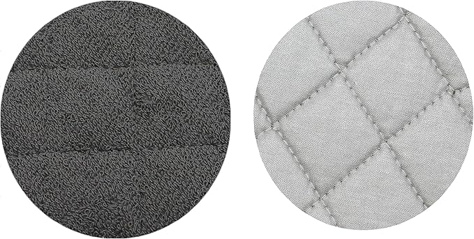 Cotton Pot Holders Cotton Made Machine Washable Heat Resistant Everyday Kitchen Basic Terry Pot Holder, Hot Pads, Trivet for Cooking and Baking Set of 4 (Grey)