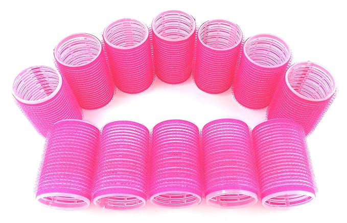 Jumbo Hair Rollers Curlers Self Grip Holding Rollers Hairdressing Curlers Hair Design Sticky Cling Style For DIY Or Hair Salon By Kamay's (Gripping Sticky Rollers 40mm 1-1/2" Large Size 12PCS)