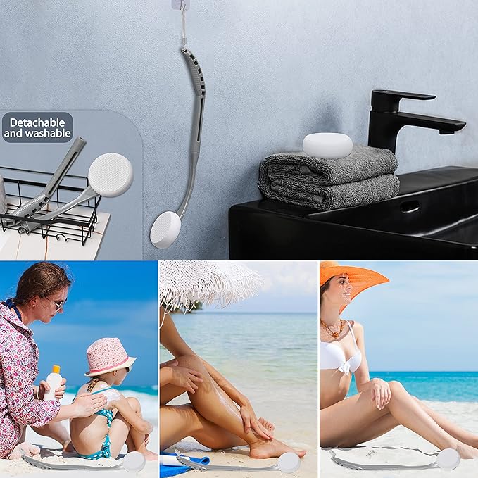 Lotion Applicator for Back, 20.5” Back Lotion Applicator, Back Lotion Applicators for Your Back, Easy Reach and Washable, Back Self Tanner Applicator