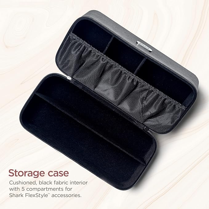 Shark XHD400SAC FlexStyle Air Styling & Drying System Storage Case, Vegan Leather Travel Case, Black
