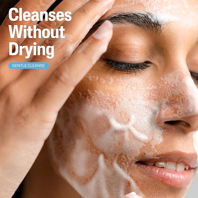 Cetaphil Oil Free Gentle Foaming Cleanser For Dry to Normal, Sensitive Skin, 8oz Pack of 2, Made with Glycerin and Vitamins B5 and E, Dermatologist Tested, Hypoallergenic, Soap and Fragrance Free